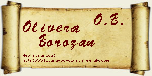 Olivera Borozan vizit kartica